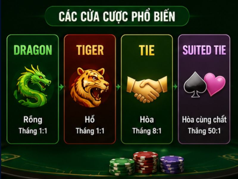 Các cửa cược phổ biến
