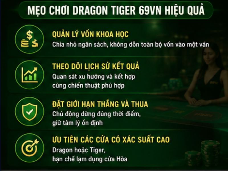 Mẹo chơi Dragon Tiger 69VN hiệu quả